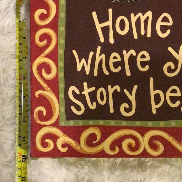Canvas wall art 12X12 Home is where your story begins vintage cute make an offer - Picture 8 of 8